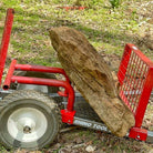 Rhino Tool Systems garden cart Rock Hauler configuration carrying heavy stone with optional back mesh accessory