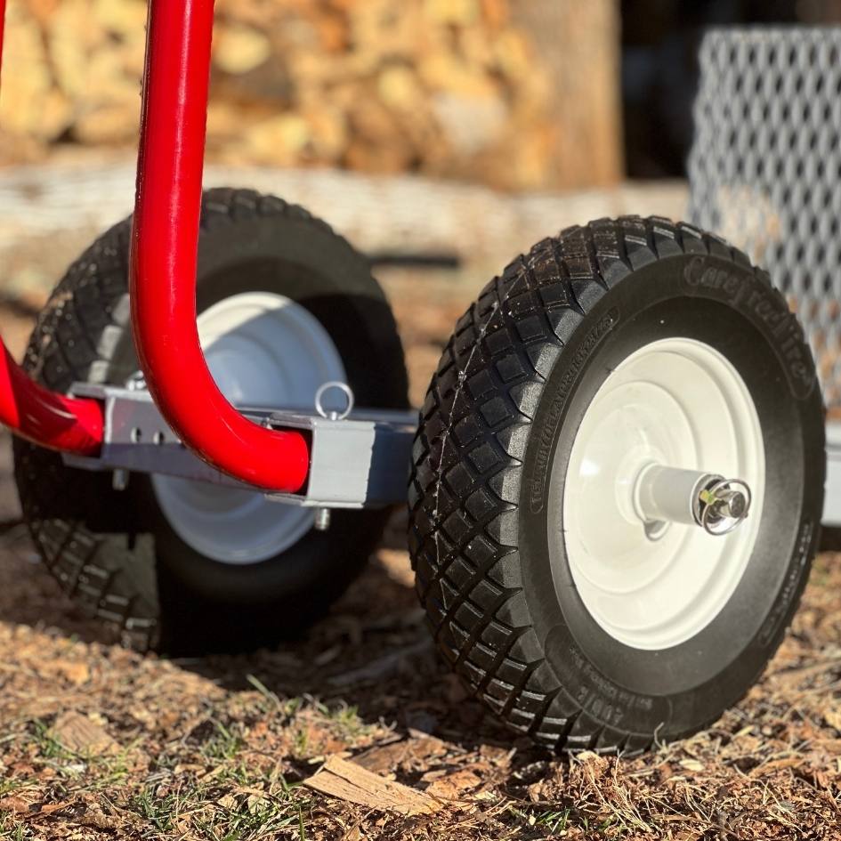 two wheel configuration of Rhino Tool Systems landscapers cart