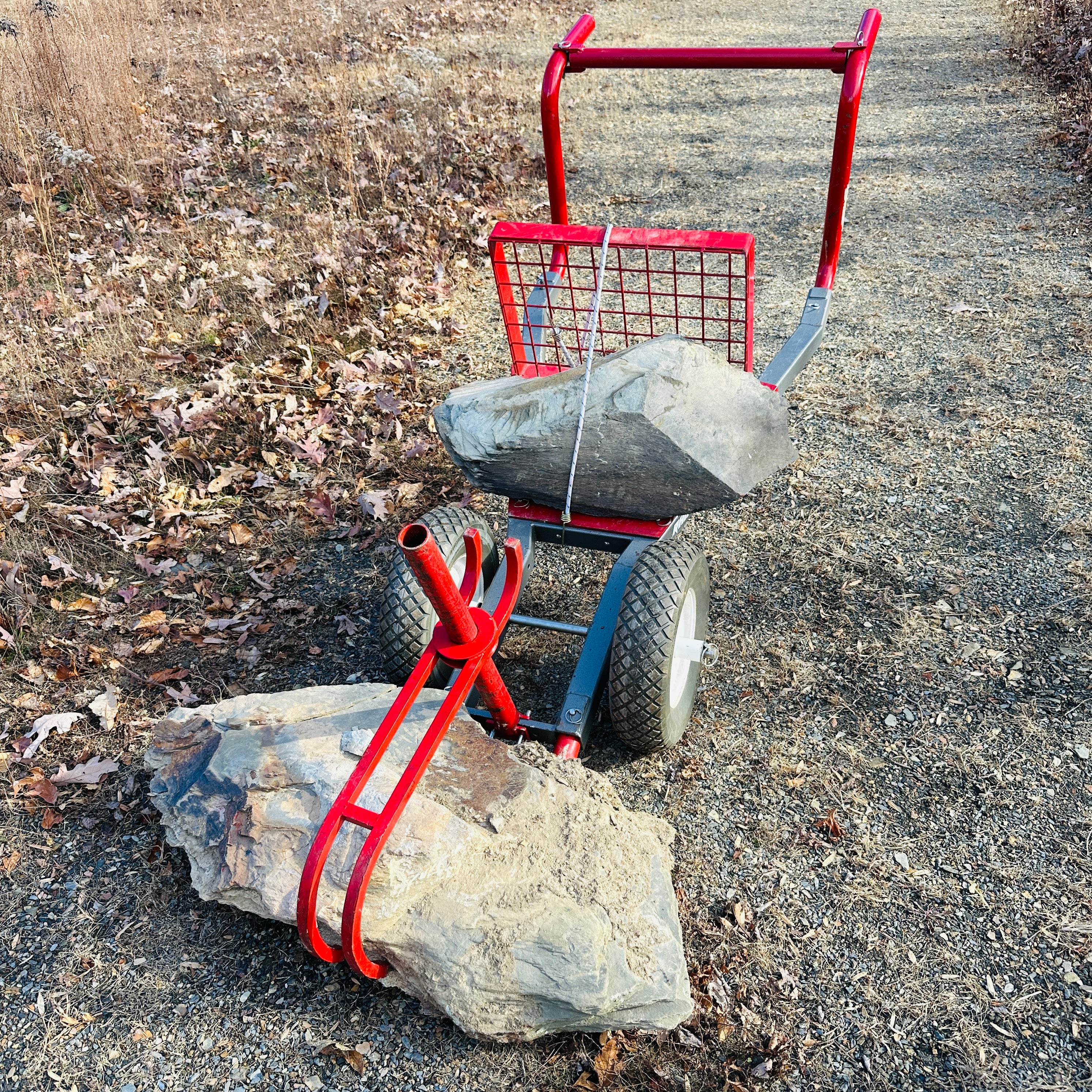 Rhino Tool Systems garden cart Rock Hauler configuration carry heavy stone
