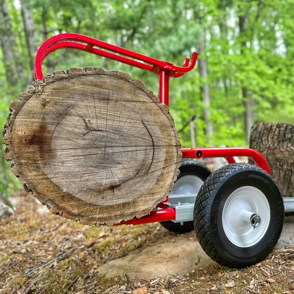 Rhino Tool Systems garden cart Rock Hauler configuration carrying log/lumber