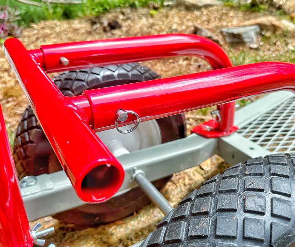 Rhino Tool Systems rock hauler wheel shield assembly close up