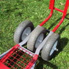 three wheel configuration of Rhino Tool Systems landscapers cart