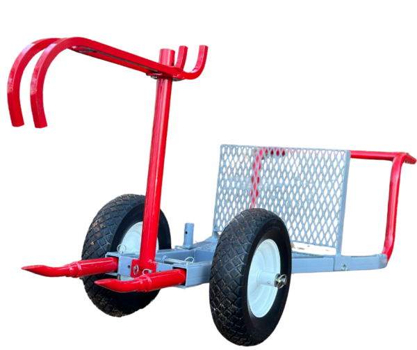 Rock Hauler landscapers cart shown from profile front view